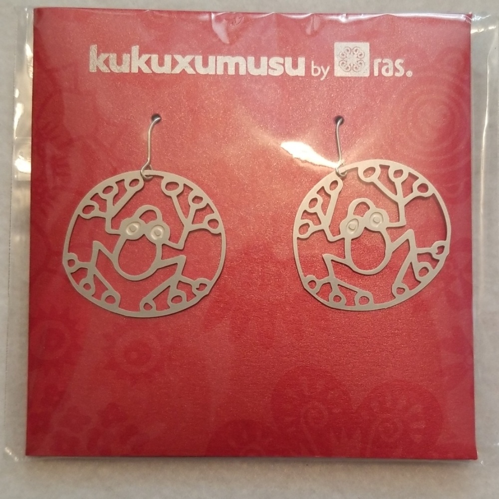 NEW RAS Sterling Silver Frog Earrings - Picture 2 of 3
